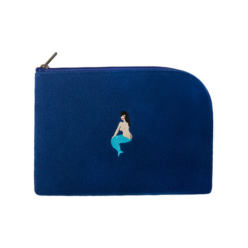 Embroidered Mermaid Sleeve Pouch By YIZI STORE