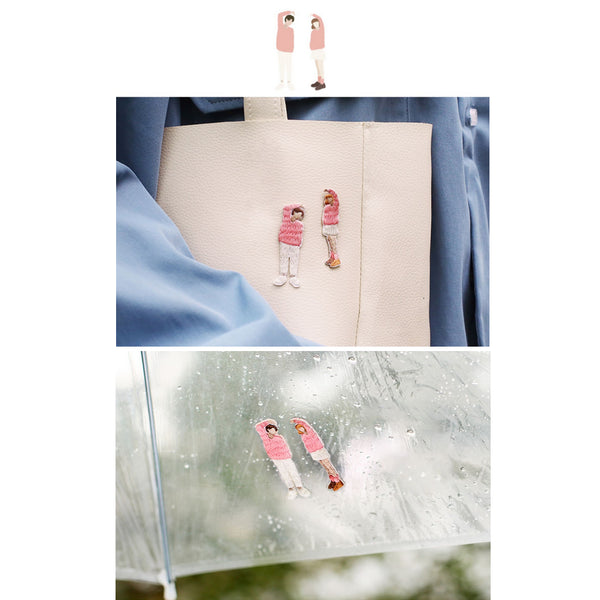 Lovers [ Couple B ] Embroidered Sticker & Iron-On Patch