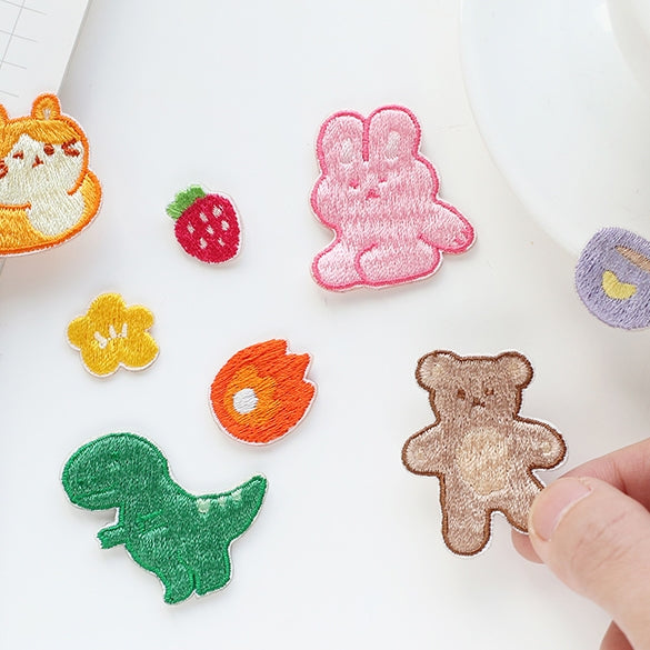 Cute Zoo [ Cat ] Embroidered Sticker & Iron-On Patch