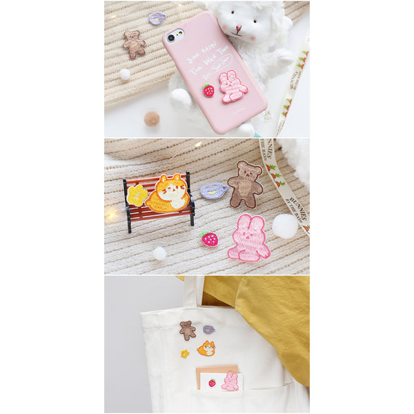 Cute Zoo [ Rabbit ] Embroidered Sticker & Iron-On Patch
