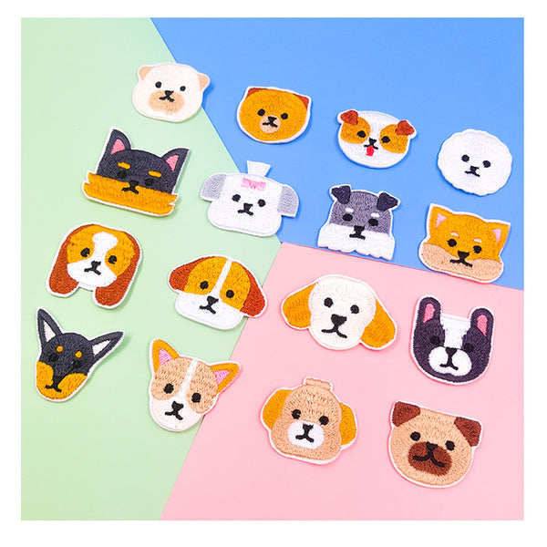Dog Embroidered Sticker & Iron-On Patch