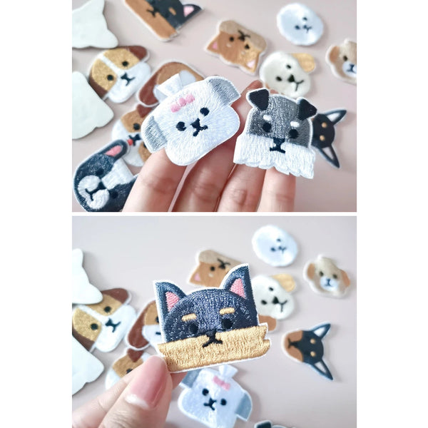 Dog Embroidered Sticker & Iron-On Patch