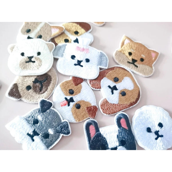 Dog Embroidered Sticker & Iron-On Patch