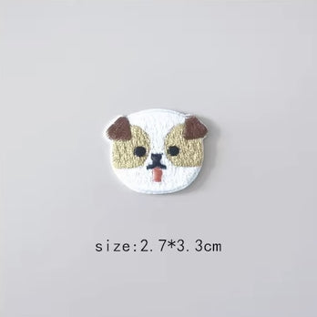 Dog Embroidered Sticker & Iron-On Patch