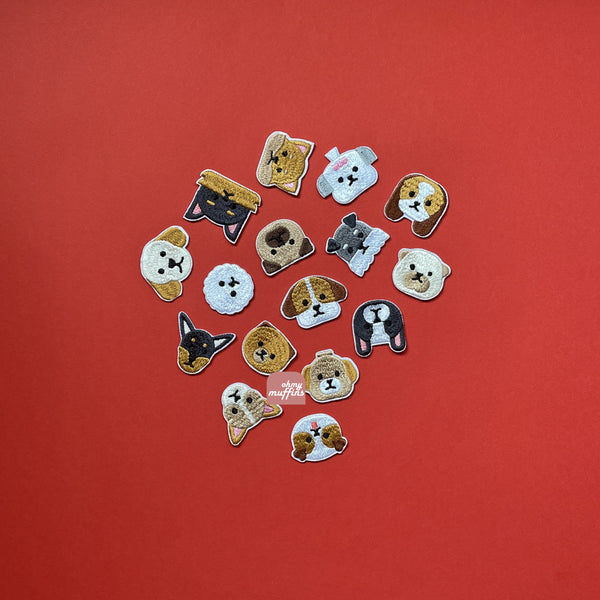 Dog Embroidered Sticker & Iron-On Patch
