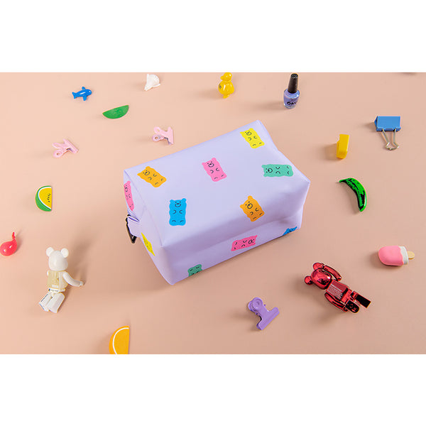 Gummy Bears [ Purple ] Box Cosmetics Pouch By Kiitos Life