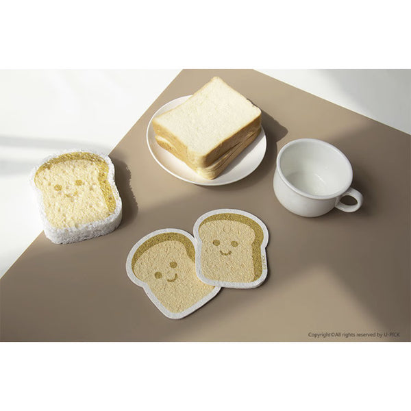 Multi-Purpose Bath Dishwashing Kitchen Sponge By U-Pick [ Bread | Bao | Egg | Tomato ]