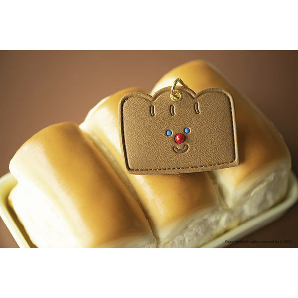 Leather Access Card Holder [ Toast ] Bag Key Chain By U-Pick