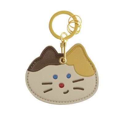 Leather Access Card Holder [ Cat ] Bag Key Chain By U-Pick