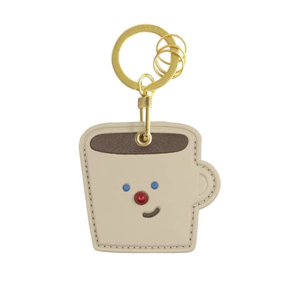 Leather Access Card Holder [ Coffee ] Bag Key Chain By U-Pick