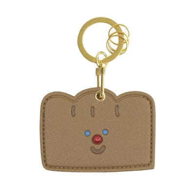 Leather Access Card Holder [ Toast ] Bag Key Chain By U-Pick