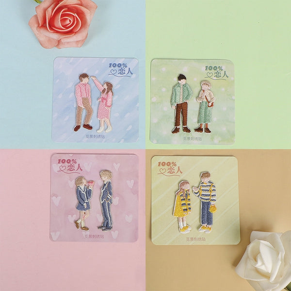 Lovers [ Couple E ] Embroidered Sticker & Iron-On Patch