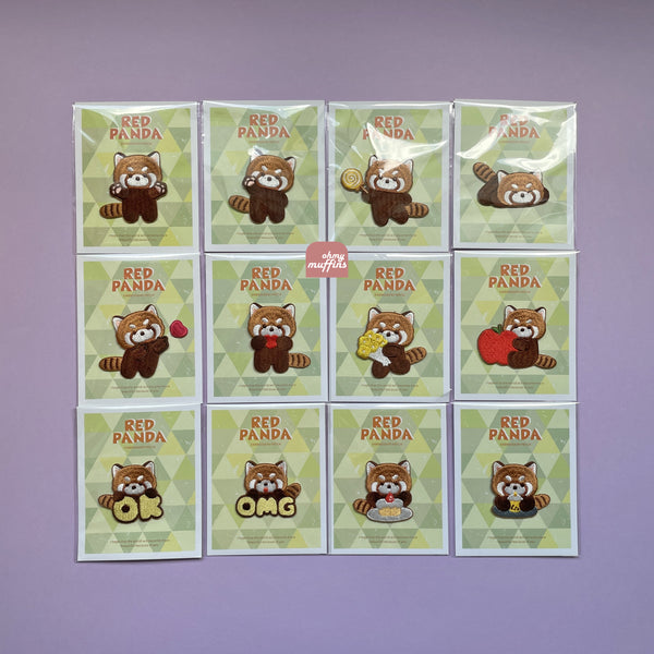 Red Panda Embroidered Sticker & Iron-On Patch