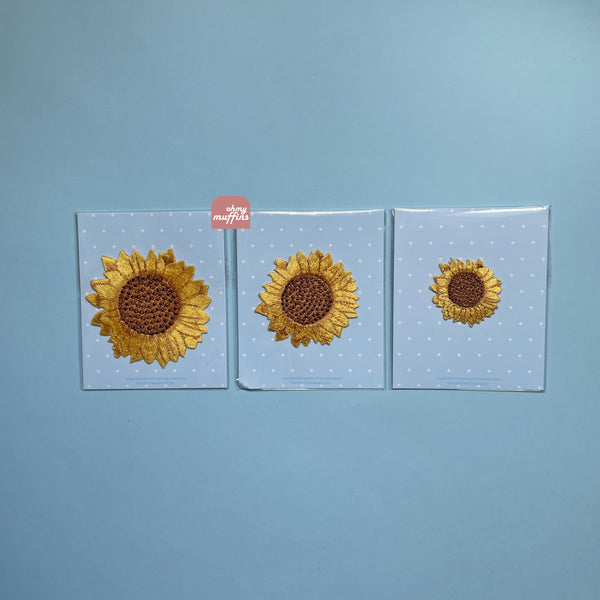 Sunflower Embroidered Sticker & Iron-On Patch