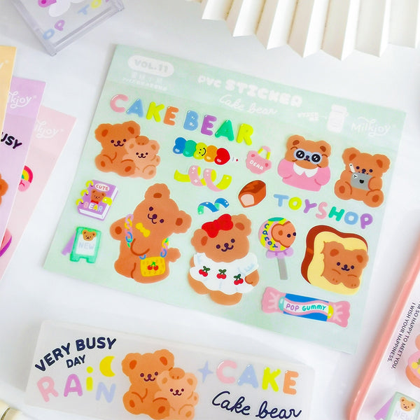 Cake Bear [Toy Shop] Cute Stickers By Milkjoy