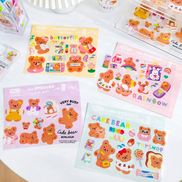 Cake Bear [Bonjour] Cute Stickers By Milkjoy