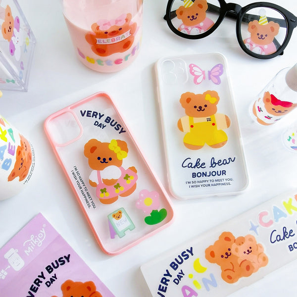 Cake Bear [Bonjour] Cute Stickers By Milkjoy