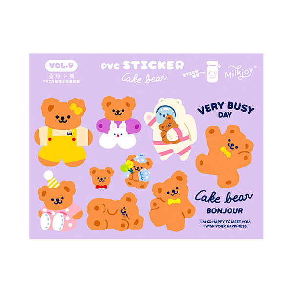 Cake Bear [Bonjour] Cute Stickers By Milkjoy