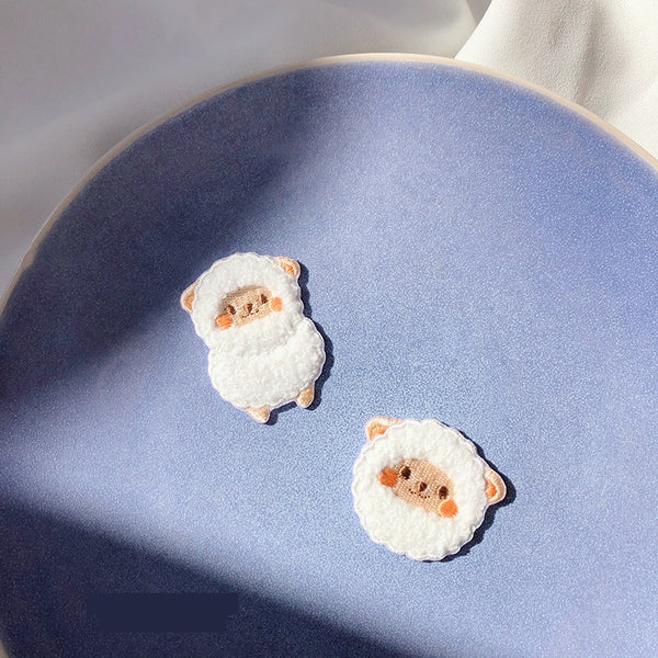 Alpaca [ Head ] Plush Embroidered Sticker & Iron-On Patch