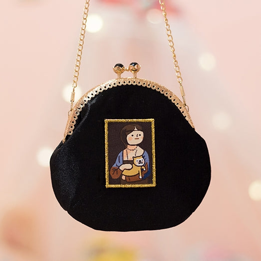 Amazing Art [ Self-Portrait with Bandaged Ear and Pipe & Lady with an Ermine ] Embroidered Sticker & Iron-On Patch
