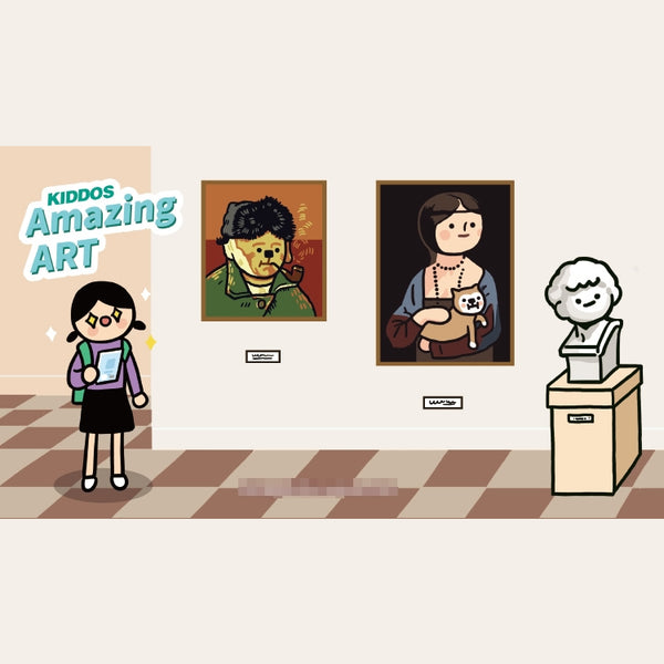 Amazing Art [ Self-Portrait with Bandaged Ear and Pipe & Lady with an Ermine ] Embroidered Sticker & Iron-On Patch