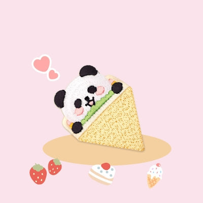 Animal Sandwich Embroidered Sticker & Iron-On Patch