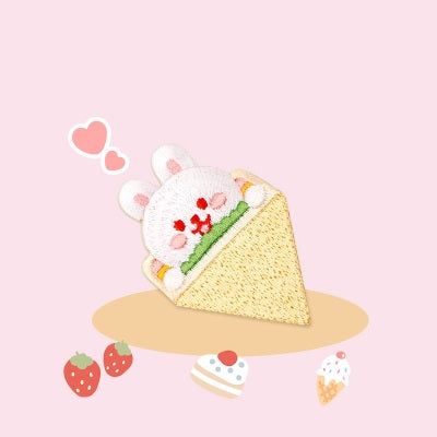 Animal Sandwich Embroidered Sticker & Iron-On Patch