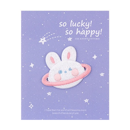 Animal Universe [Rabbit] Embroidered Sticker & Iron-On Patch