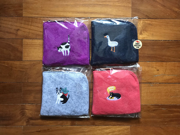 Embroidery Animal Coin Pouch