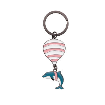 Animal Hot Air Balloon Dolphin Key Chain By 八涂 BaTu
