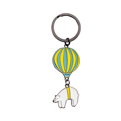 Animal Hot Air Balloon Polar Bear Key Chain By 八涂 BaTu