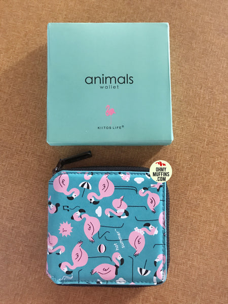 Animal [Flamingo] Short Wallet By Kiitos Life