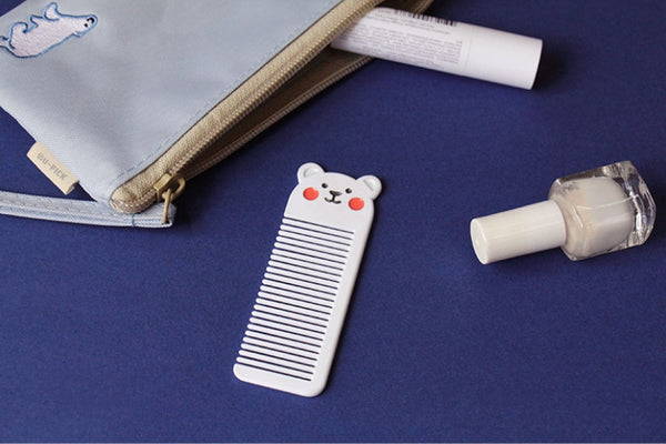Small Pocket [Polar Bear] Animal Comb By U-Pick