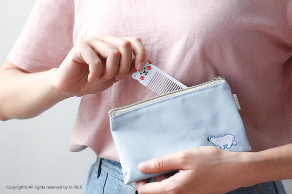 Small Pocket [Polar Bear] Animal Comb By U-Pick
