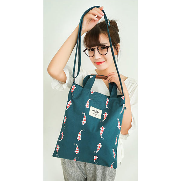 Whimsical [Koi Fish] Tote Bag By 八涂 BaTu