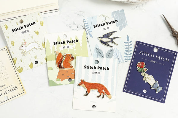 Whimsical Animal Embroidered Sticker Patch