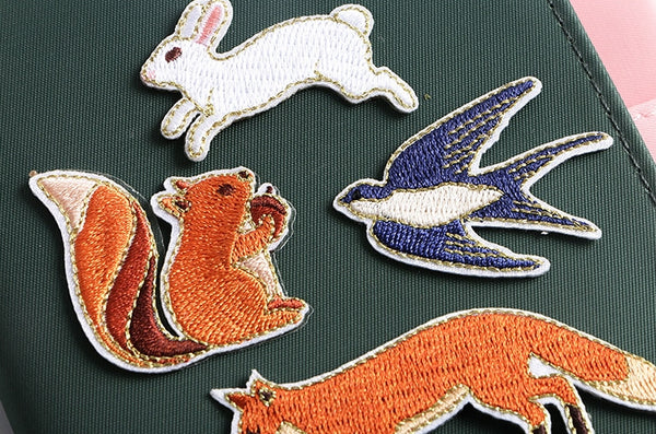 Whimsical Animal [Squirrel] Embroidered Sticker Patch