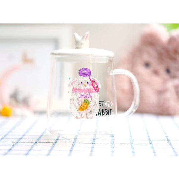Autumn Drinks [ Rabbit Carrot Juice ] Embroidered Sticker & Iron-On Patch