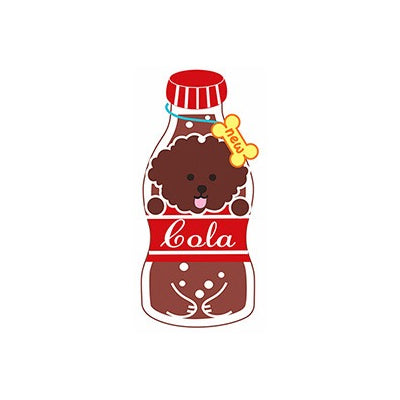 Autumn Drinks [Teddy Dog Cola] Embroidered Sticker & Iron-On Patch