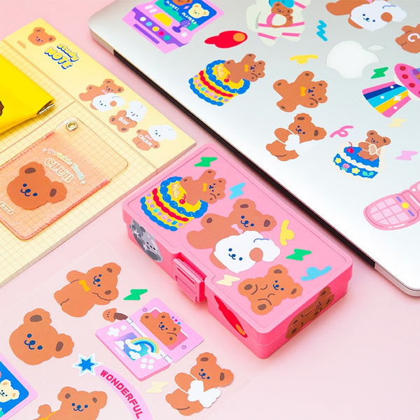 Cake Bear [Game Machine] Cute Stickers By Milkjoy