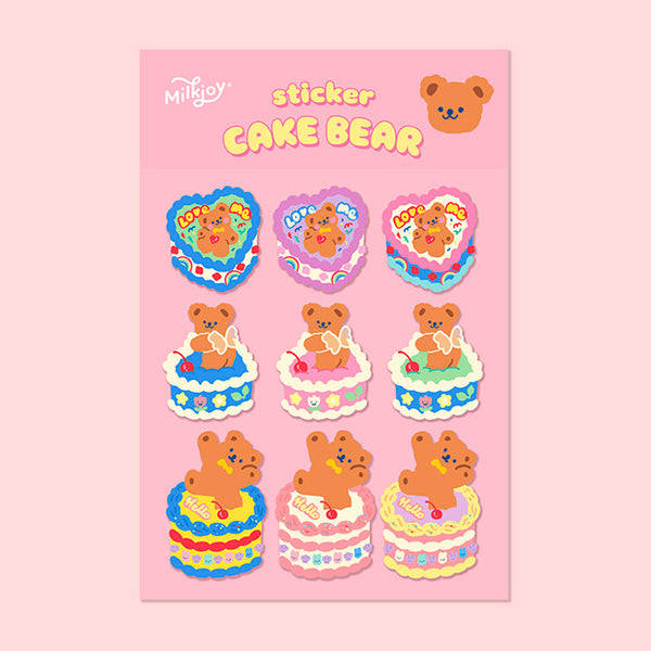 Cake Bear [The Original] Cute Stickers By Milkjoy