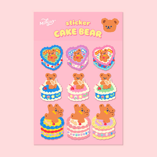 Cake Bear [The Original] Cute Stickers By Milkjoy