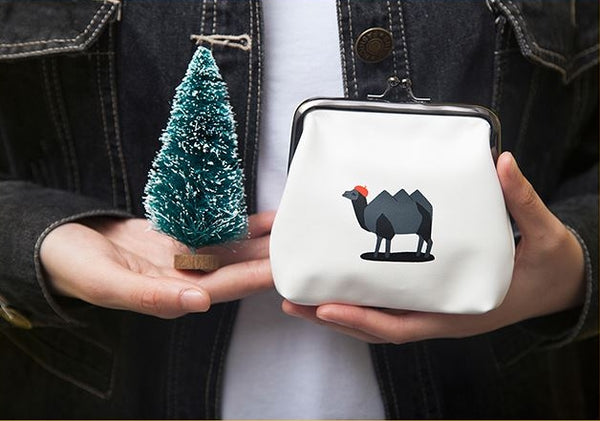 Ball Clasp Camel Coin Purse By YIZI STORE