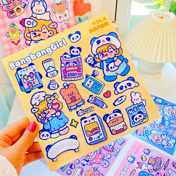 Bangbang Girl [Panda] Cute Stickers By Milkjoy