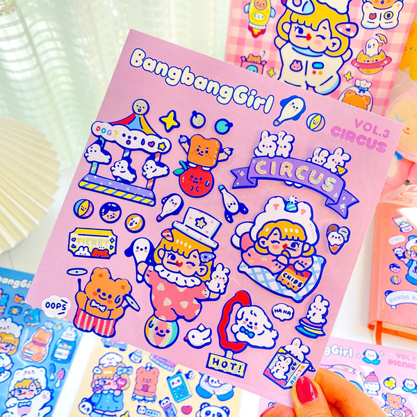 Bangbang Girl [Circus] Cute Stickers By Milkjoy