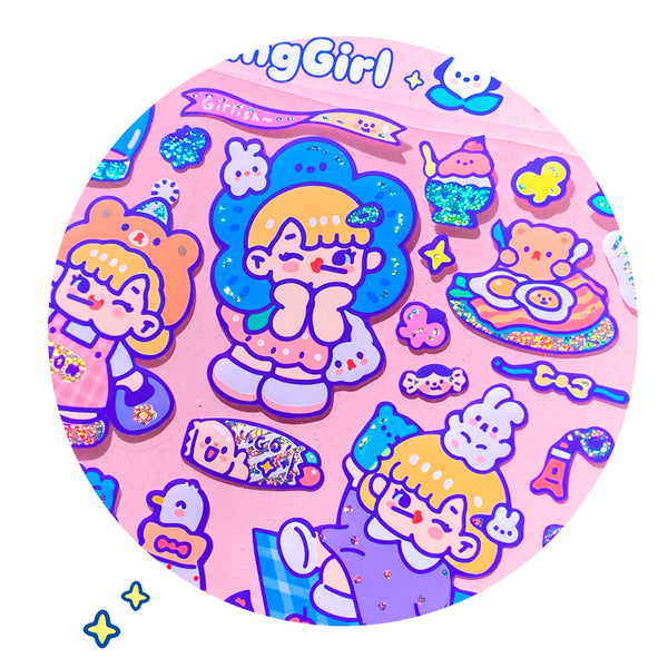Bangbang Girl [Picnic] Cute Stickers By Milkjoy