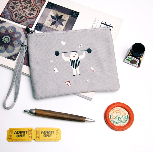 Small Storage Bear Grey Pouch By YIZI STORE X KOMESHOP