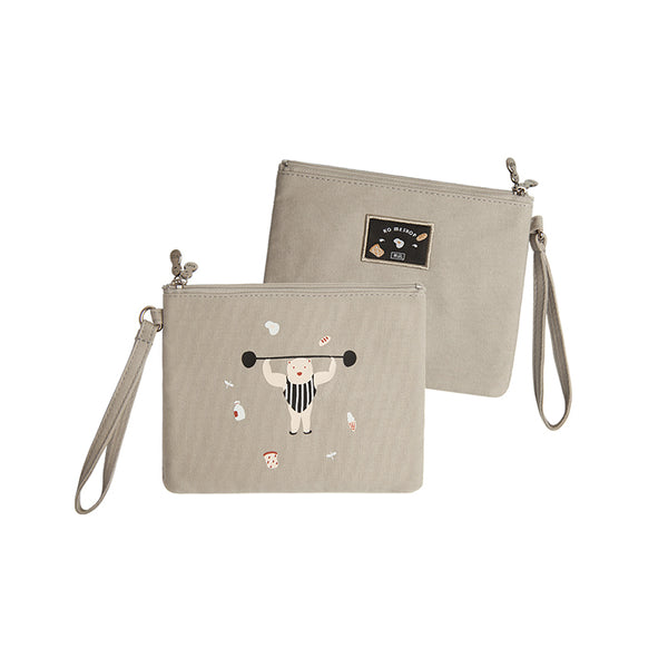Small Storage Bear Grey Pouch By YIZI STORE X KOMESHOP