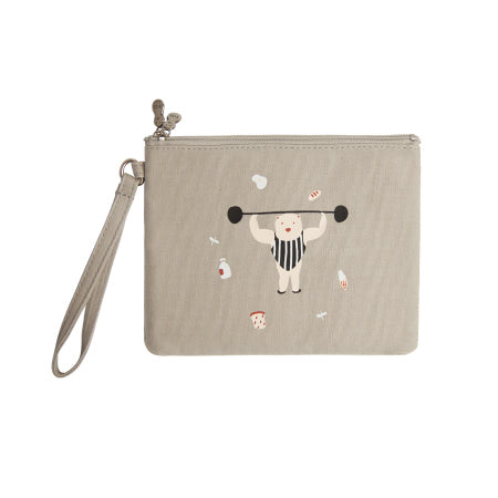 Small Storage Bear Grey Pouch By YIZI STORE X KOMESHOP