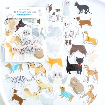 Beautiful Life Cats Dogs Deco Stickers Pack